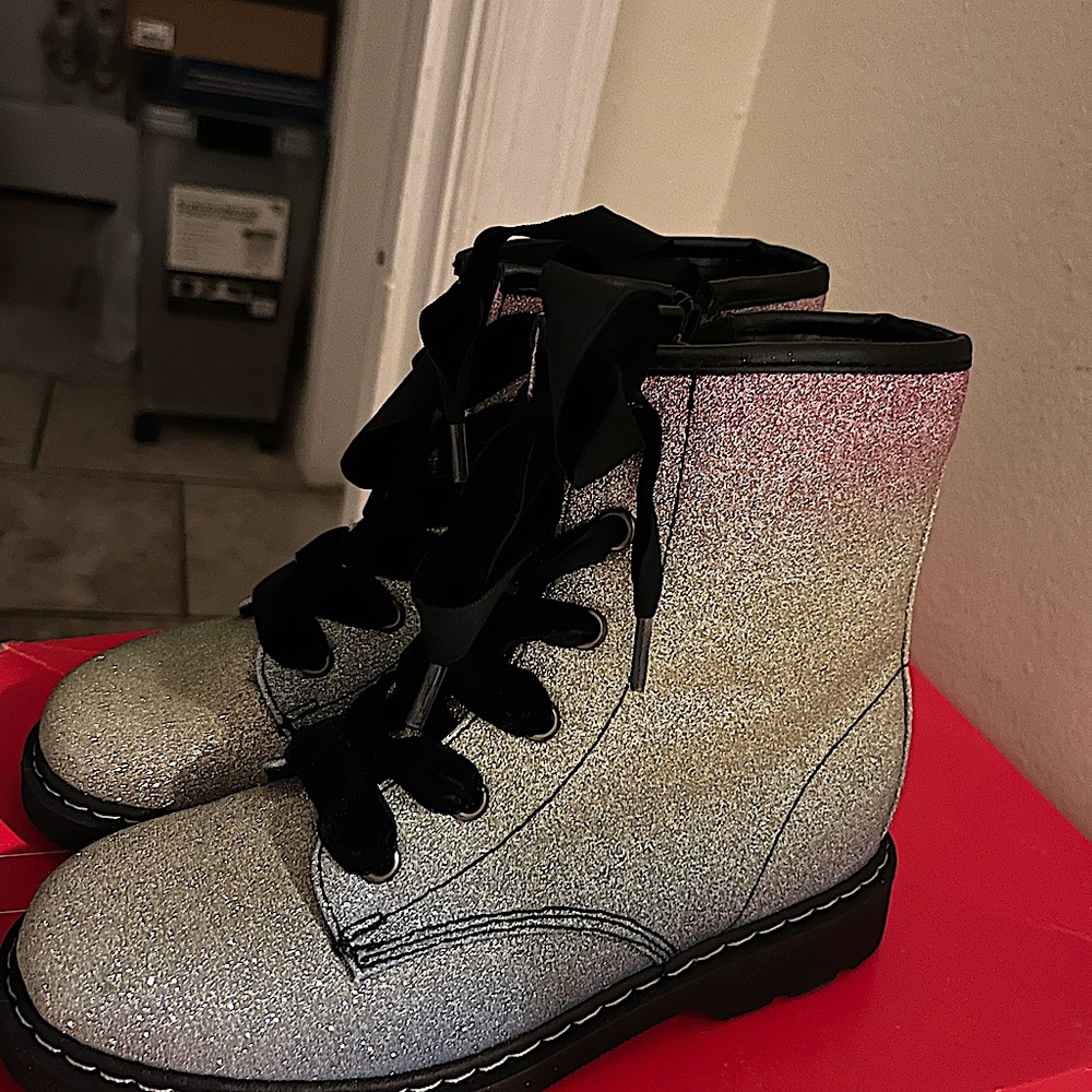Rainbow color boots